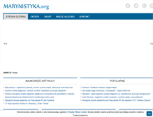 Tablet Screenshot of marynistyka.org
